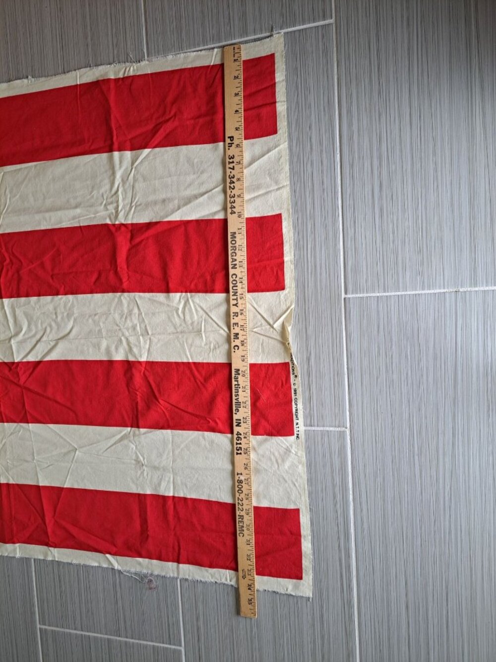 Vtg 1991 Fabric Traditions Bald Eagle USA Flag Panel 34"x44" Banner Patriotic - Picture 7 of 7